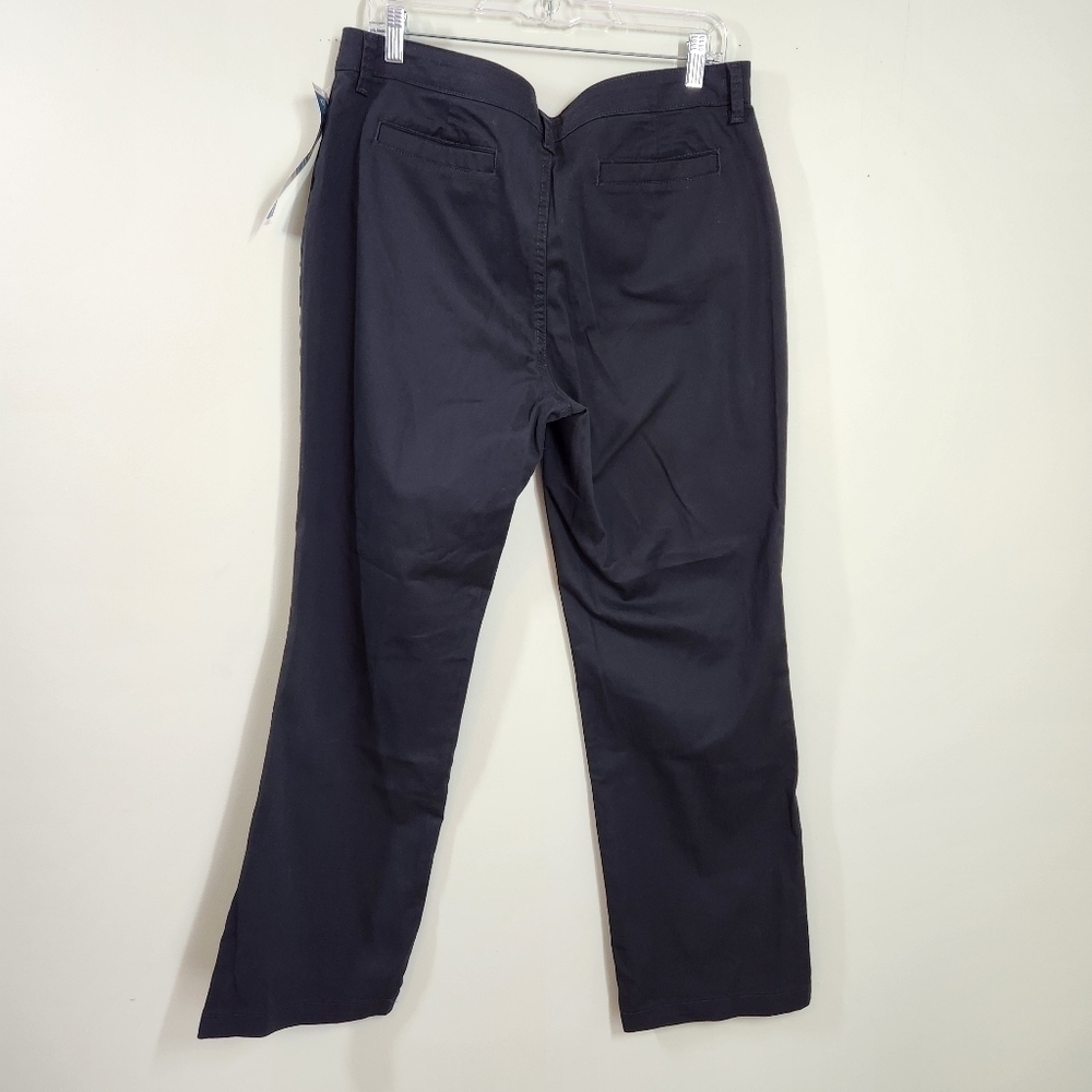 NWT Lee Riders Black Comfort Waist Pants Stretch Straight Leg, sz 14 - Picture 2 of 7